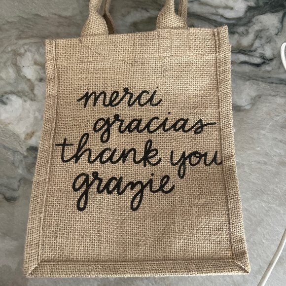 The little market Thank you Burlap bag - Picture 1 of 4